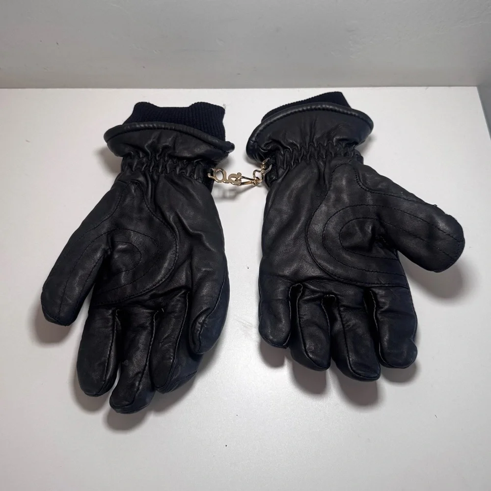 Grandoe Black Vegan Leather Gloves